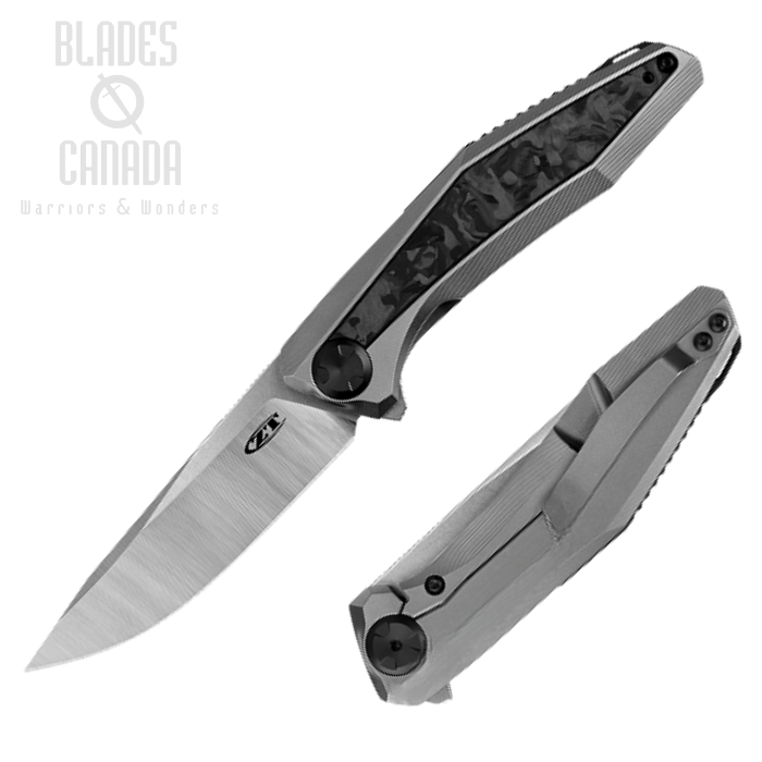 Zero Tolerance Sinkevich 470 Flipper Framelock Knife, CPM 20CV, Titanium/CF, ZT0470